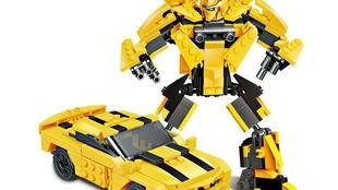 国产积木大黄蜂拼装视频